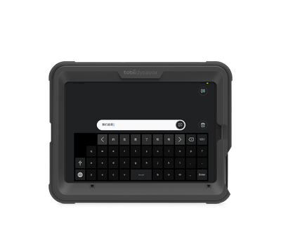 Tobii Dynavox SC Tablet Mini正面图与iPad和TD Talk