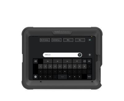 TD Speech Case Mini正面图与iPad和TD Talk